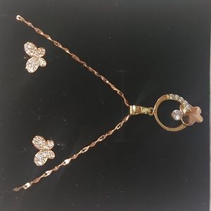 TWO TONE FASHION JEWELRY SET